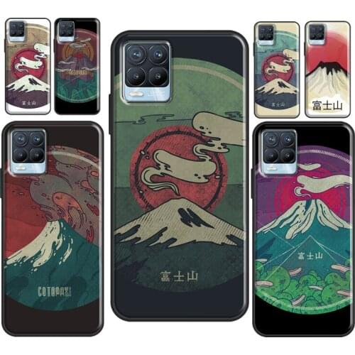Japanese art Mount Fuji Case For OnePlus 9 Pro 7 8 T Nord Cover For OPPO Realme C3 C11 C15 C21 GT Neo 6 7 8 Pro