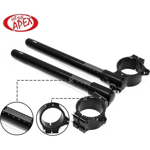 BMW S1000RR HP4 2009-2019 Black CNC Aluminium Alloy 55MM Fork Tube 7/8 Inch Motorcycle Clip on Clip-ons Handlebars