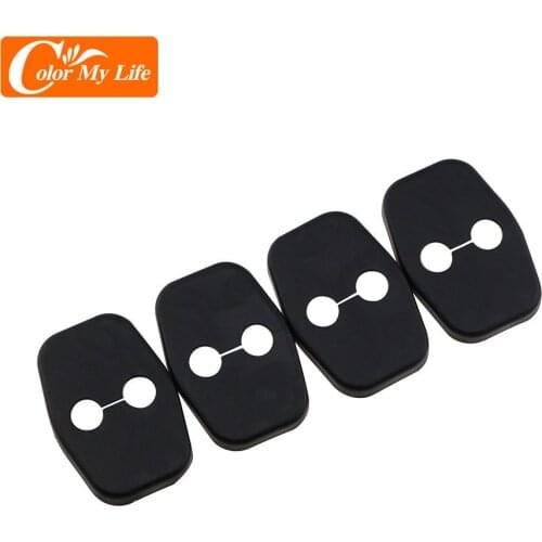 Color My Life ABS Car Door Lock Protection Cover Door Locks Covers for Peugeot 208 2015 2016 2017 2018 2019 2020 Accessories