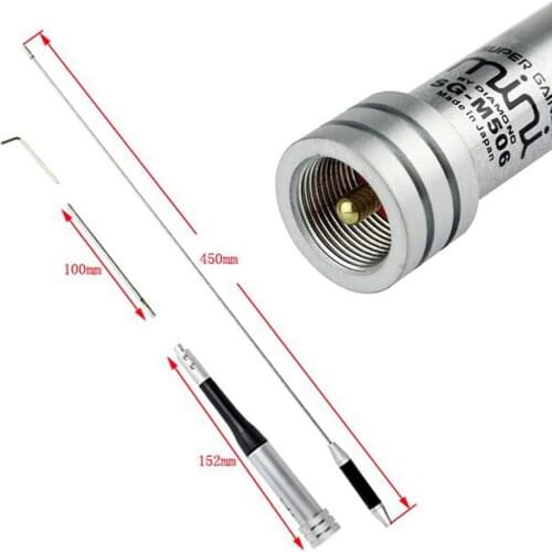 Diamond SG-M506 144/430MHz Dual Band mobile antenna, dual band car antenna for two-way radio