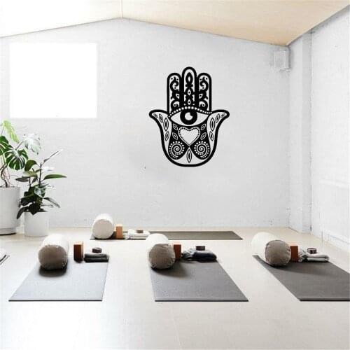Indian Buddha Wall Sticker Hamsa Hand Eye Ganesh Wall Decal For Bedroom Living Room Vinyl Art Mural Revocable DW9601