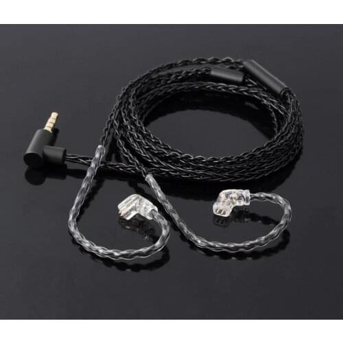 JCALLY JC08S 8 Shares 2Pin 0.78mm MMCX Earphone Upgrade Cable with Mic for KZ ZSN PRO X ZST PRO X ZSX AS16 BL-03 BL-05 ST1 BA5
