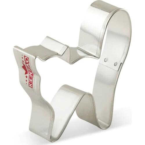 KENIAO Frightened Cat Cookie Cutter Halloween Biscuit / Fondant / Pastry / Bread Cutter - 7.5 x 8.2 cm - Stainless Steel