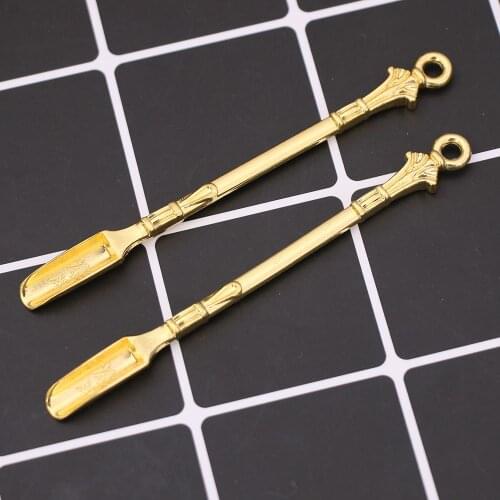 Mini Metal Spoon Medicine Bottle Use Sniffer Snorter Snuff Powder Tobacco Micro-tuning Shovel Smoking Accessories Tea Spoon