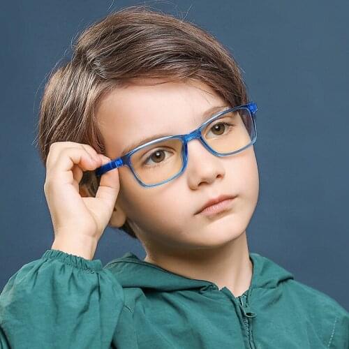 Fashion Kids Transparent Glasses Frame Children Anti-blue Rays Glasses Boys Girls TR90 Anti Glare UV400 Computer Eyeglasses