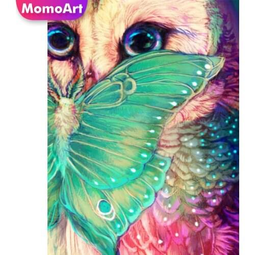 MomoArt Diamond Embroidery Butterfly Animal Cross Stitch Diamond Painting Owl New Arrival Kits Mosaic Needlework Handicraft