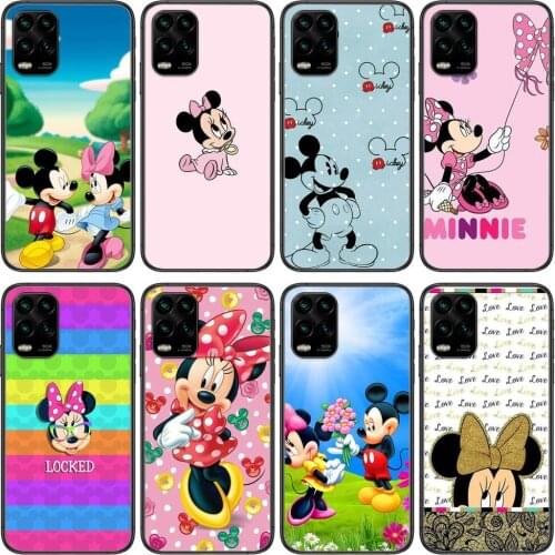 Cute Mickey Minnie cartoon Phone Case For XiaoMi Redmi Note 10 9S 8 7 6 5 A Pro T Y1 Anime Black Cover Silicone Back Pre