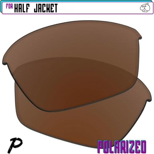EZReplace Polarized Replacement Lenses for - Oakley Half Jacket Sunglasses - Brown P