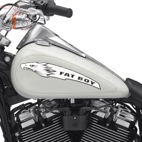 Custom Letters Decals Eagle Head Logo Sticker Gas Tank Stickers Vinyl Decal For Harley Softail FLSTFB Fat Boy