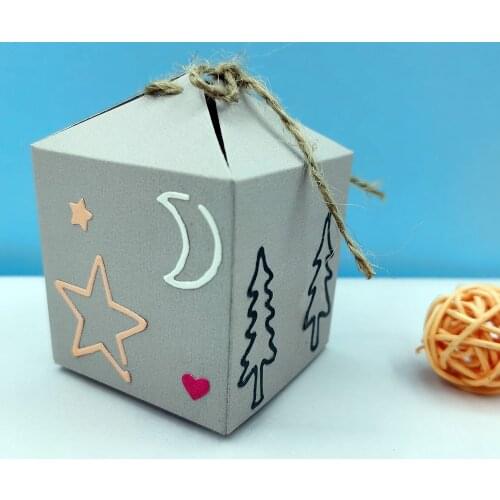 Cutting Dies Gift Box Die For Embossing Hand Embossing Die Scrapbooking Dies Metal Wedding Dress Card Making Supplies Diy