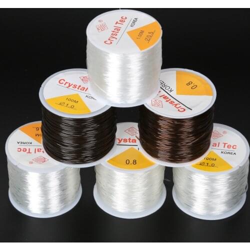 0.5-1.0MM Transparent Crystal Stretch Cord Elastic Line Bracelet Beading Wire DIY Jewelry Making Cord String Thread