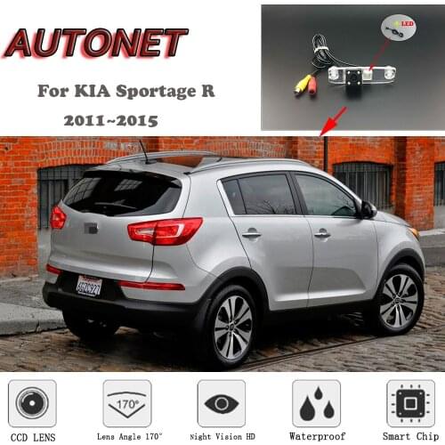 AUTONET HD Night Vision Backup Rear View camera For KIA Sportage R 2011~2015 CCD/RCA Standard /Parking Camera