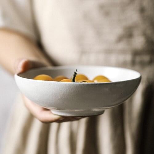 Retro handmade stoneware Japanese-style large 6-inch bowl bowl rice bowl soup bowl noodle bowl simple custom household tableware