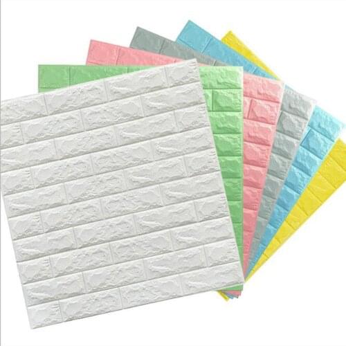 70 77CM Anti-collision Self-adhesive 3D Waterproof Wall Sticker XPE foam Brick pattern Antifouling Beautify decoration