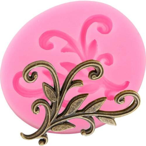 Leaves Flower Vine Silicone Mold Relief Cake Border Fondant Molds Cake Decorating Tools Chocolate Gumpaste Polymer Clay Moulds