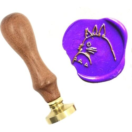 Cute Totoro Wax Stamp Exquisite Paint wood handle,DIY Ancient Seal Retro Stamp,Personalized Stamp Wax Seal High Quality