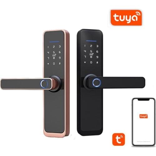 Tuya Smart Lock Fingerprint Lock,Fechadura Digital Smart Door Lock Security home and hotel Electronic Password ,RFID Card unlock