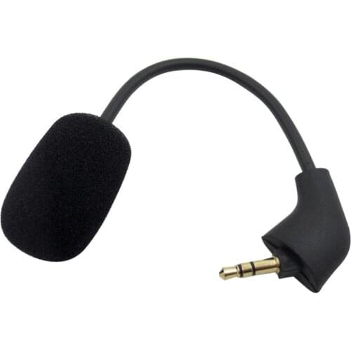 Replacement Game Mic 3.5 Mm Microphone for hyperx II Gaming Headsets Headphones Bendable 360 Degrees with Foam Cover Data