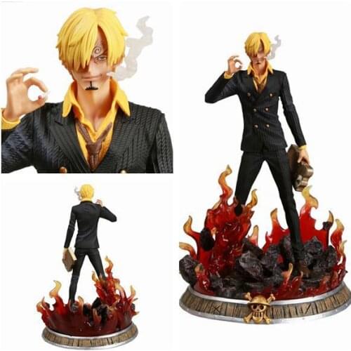 38cm Figuras Anime One Piece SANJI GK Statue Figurine Vinsmoke Sanji pvc Collection Model Figure Toys for Boys