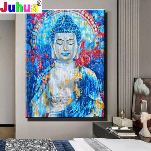 Buddha Statue Zen Diamond mosaic Full square Round Drill Diamond embroidery Vintage Buddhist cross stitch diamond painting Art