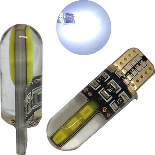 T10 W5W White Red Silicagel Trunk Lamp Turn Signal Wedge License Plate Led Car Marker Light Reading Dome Lamp Auto Parking Bulb