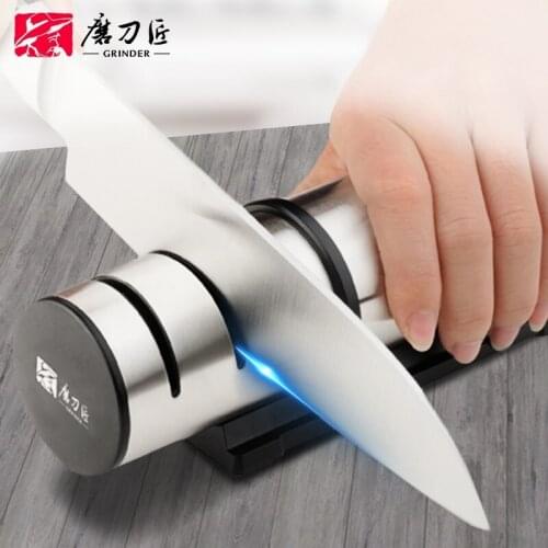 TAIDEA Speed front three-stage wheel quick sharpener, household kitchen anti-skid sharpening artifact manual sharpener TG1202