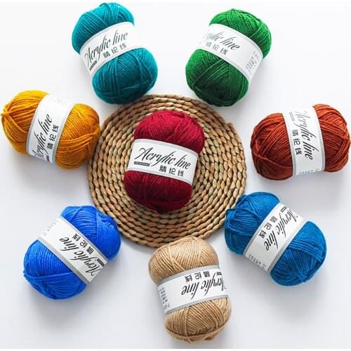 Housewife Crochet Knitting Acrylic Yarn Autumn Winter Holiday Hand Kitting Chunky Artificial Wool Yarn for Mitten Scarf Sweater