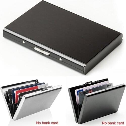 1 PC Aluminum Metal Credit Card Holder Slim Purse Anti-Scan Anti-theft RFID Blocking Wallet Case Business Card Protection Wallet
