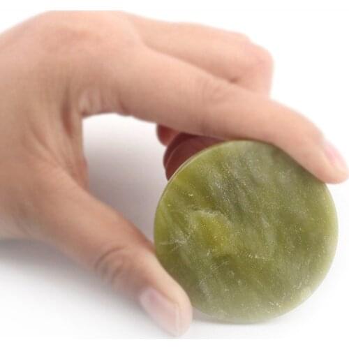 1PC Eyelash Extension Round Jade Stone Individual Volume Eyelashes Glue Adhesive Pallet Stand Holder Professional Makeup Tool