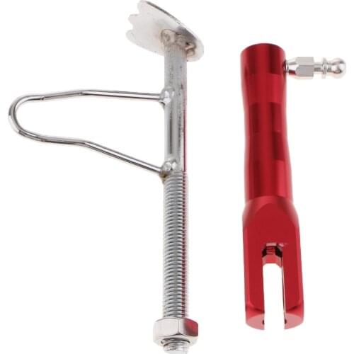 1 Piece Universal Aluminium Alloy Adjustable Motorcycle Scooter Kickstands Foot Sidestands Supporter 235-270mm