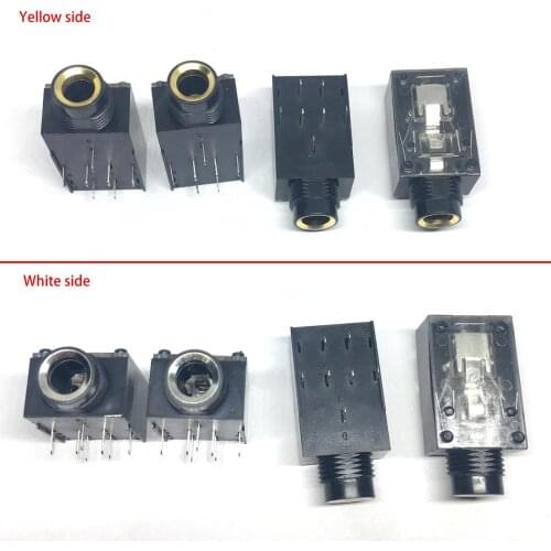 100PCS 7PIN 1/4" 6.35mm Stereo Jack Socket FOR Microphone DJ Headphone XLR plug