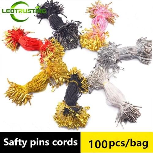 Leotrusting 1000pcs High-grade Safty Pins Tag String/Cords Women Clothing/Wedding Dress Sting with Gold/Silver/Black Safty Pins