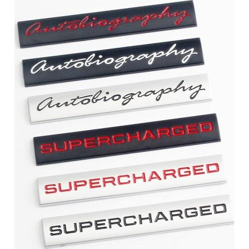 3D Metal Autoliography Supercharged Badge Rear Trunk Emblem Window Decals Car Sticker For Range RoverLR2 LR4 LR4 Hse Lux Sport