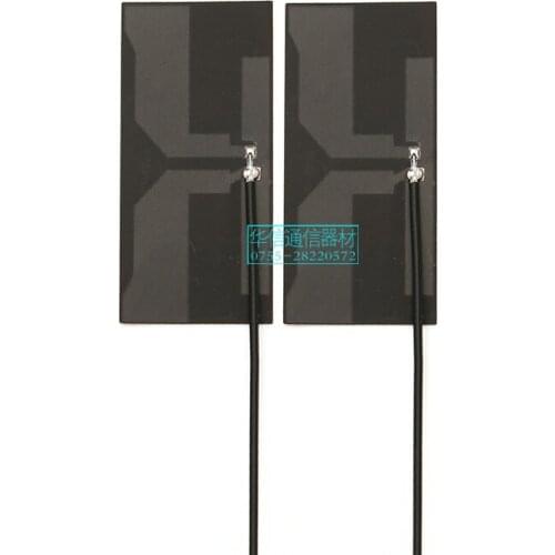 2pcs 2.4G 5.8G dual frequency Omnidirectional antenna high gain 3DBi 40*18*0.7mm Wifi module internal PCB antenna IPEX connector
