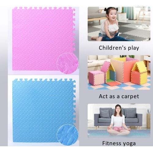 8pcs 30*30*1.2cm Leaf Grain Yoga Mat Multicolor Splicing Carpet Mat Gym Home Yoga Mat Non-slip Fitness Mat Exercise Sports Mat