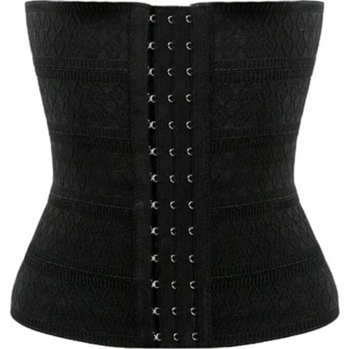 Free shipping Good Quality Body Slimming Ladies Black Waist Trainer Underbust Corsets Underwear Belt Shaper Lace Corsets