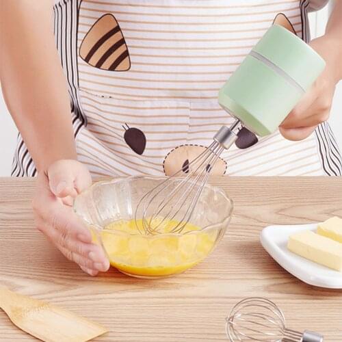 Wireless Portable Electric Food Mixer Hand Blender 3 Speeds High Power Dough Blender Egg Beater Hand Mixer