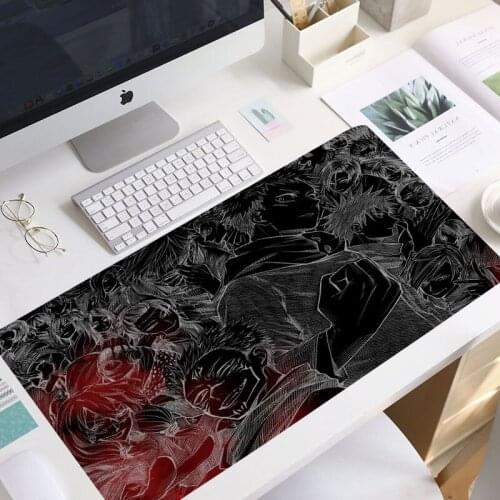 Anime Jujutsu Kaisen 90x40cm XL Locking Edge Large Gaming Mouse Pad Computer Gamer CS GO Keyboard Mouse pad manga mouse pad mat