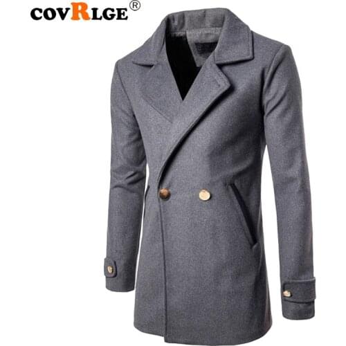 Мужские длинные тренчи Covrlge China At AliExpress