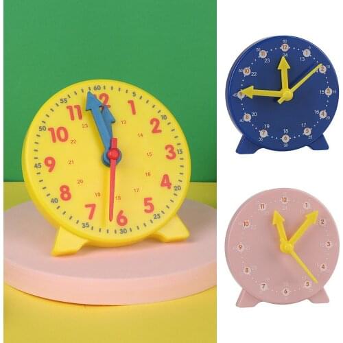Colorful Adjustable Time Learning Clock Toy Children Montessori Hour Minute Second Cognition Clock Early Education Teaching Tool