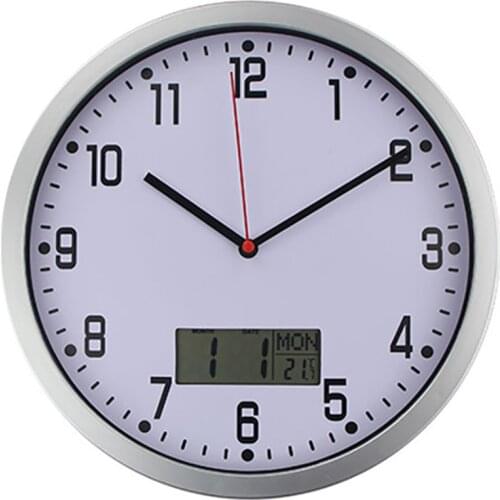 Timelike Classic Temperature Display Wall Clock Modern Digital Plasitc Clock Quartz Horloge Retro Relogio De Parede