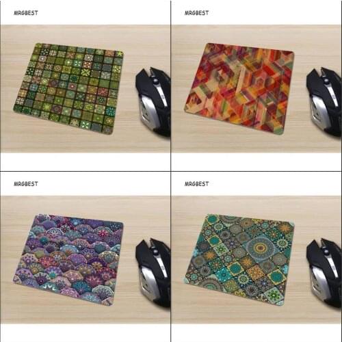 MRGBEST Texture Pattern Mouse Pads Small Size Big Promotion 22x18cm No Locked Edge Anti-slip Rubber Desk Mat Decorate Table