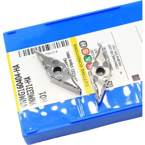 10PCS aluminum alloy blade VNMG160404 HA H01 stainless steel outer round aluminum tool lathe tool CNC machine tools cutting tool