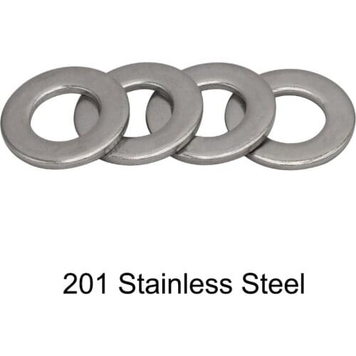 M5 M6 M5*16*1 M5x16x1 M6*12*1 M6x12x1 DIN125 GB96 201 Stainless Steel 201SS Enlarged Plain Gasket Thick Flat Washer