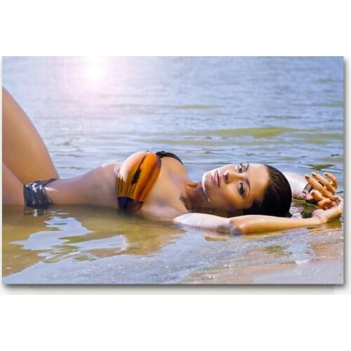 Wall Art Picture model bikini swimsuit sexy girl chest view sea Posters and Prints Canvas Art Painting For Room Decor
