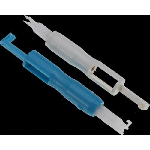 New 1Pcs Needle Threader Insertion Tool Applicator For Sewing Machine Sew Thread with English Introduction