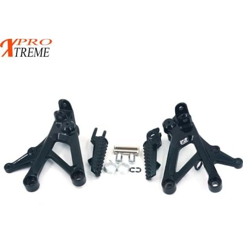 Motorcycle Front Rider Footrests Foot Pegs Rests Pedal Tripod Brackets Mount For Honda CBR600 F4 99 00 CBR 600 F4I 01-06