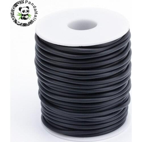 2mm 3mm 4mm Hollow Pipe PVC Tubular Rubber Cord Thread String Wrapped Jewelry Findings for Bracelet Necklace Making DIY 15 Color