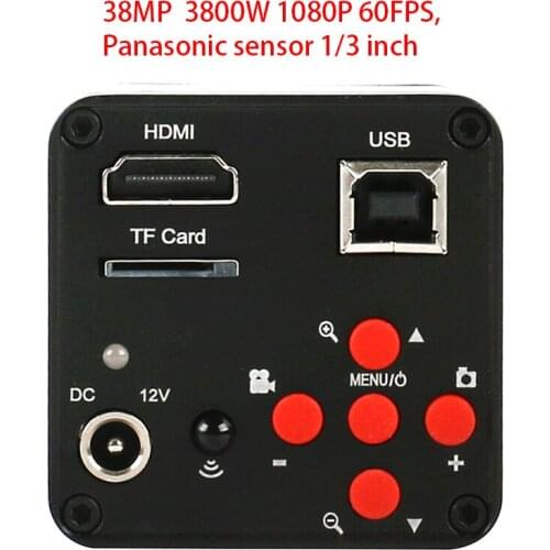 38MP 1080P 60FPS USB HDMI Industrial Digital Microscope Camera C-Mount Picture Video Recorder For Phone CPU PCB Repair
