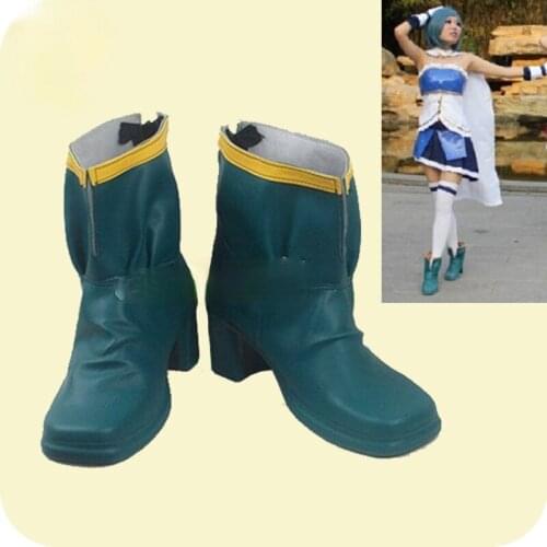 Puella Magi Madoka Magica Miki Sayaka Anime Characters Shoe Cosplay Shoes Boots Party Costume Prop
